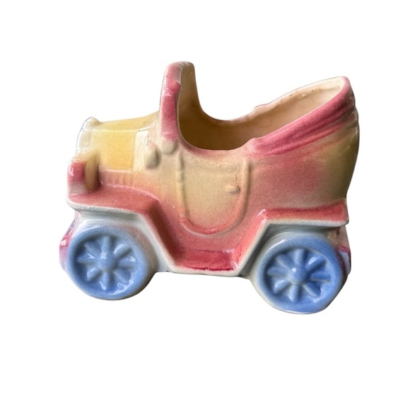 Vintage Shawnee Pottery Multicolor Car Planter Vase 1940s Original - Picture 2 of 5